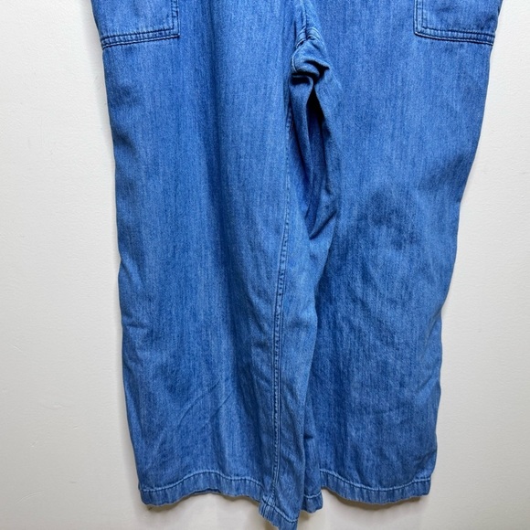 Old Navy Sleeveless Tie-Belt Utility Jean Jumpsuit Size Large Missing Belt - Picture 7 of 14